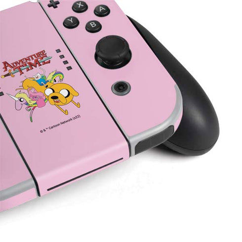 Adult Swim Adventure Time Riding in a Unicorn Nintendo Switch OLED (2021) Skin